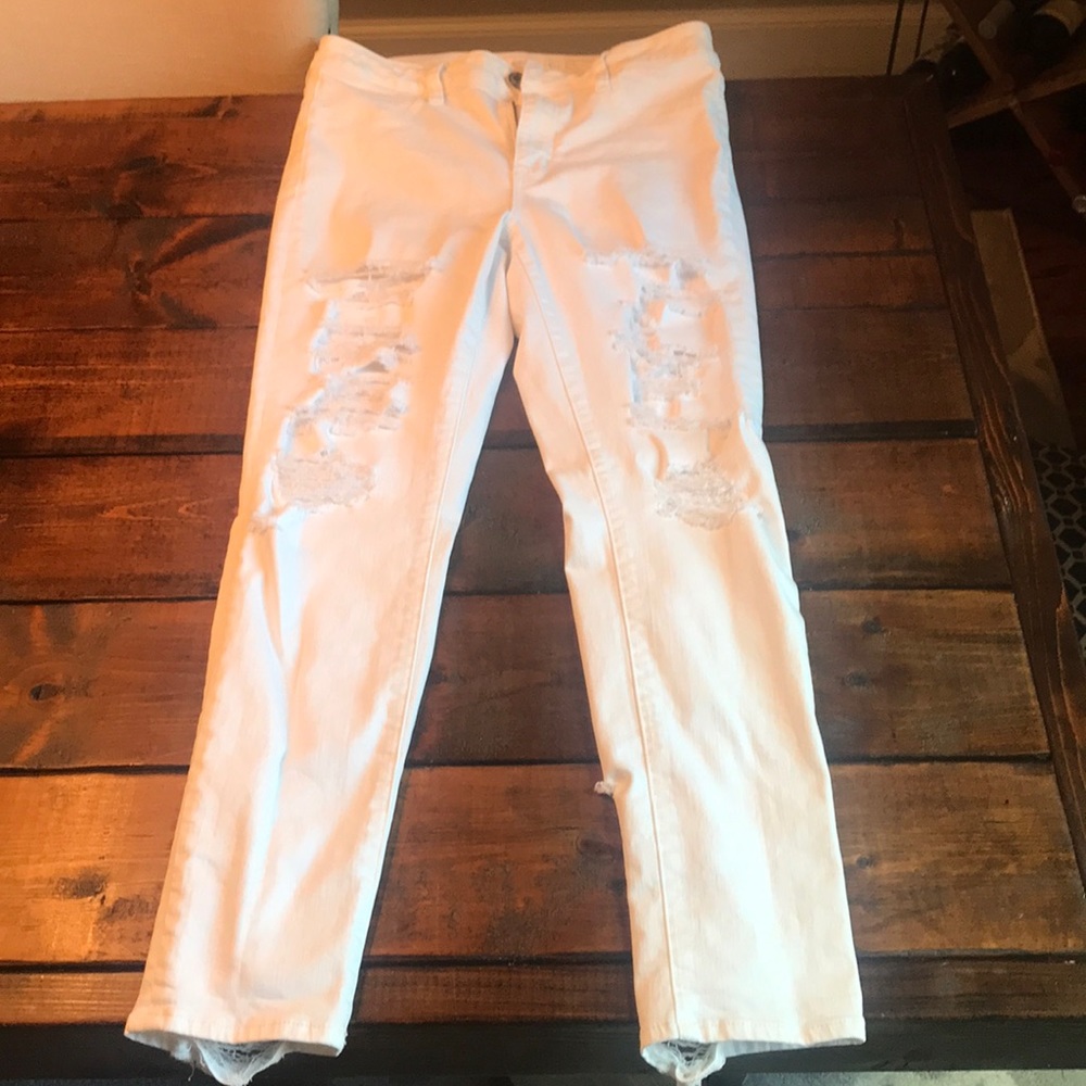 American Eagle Hi-Rise Jegging Crop-10 long-White